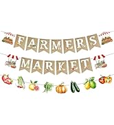 Yoyuspy Farmers Market Party Decorations - 3PCS Farmers Market Decor for Party Banners Farm Garde...