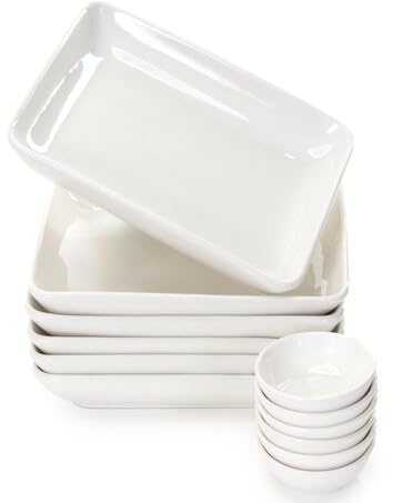 Appetizer Plates with Dipping Cups