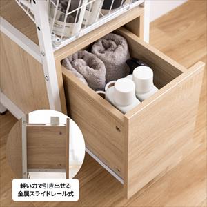 Amazon｜家具350 Sally サリ ランドリーバスケット ラック 収納