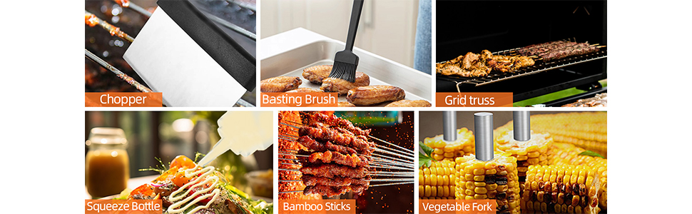 Griddle Accessories Kit Flat Top Grill Accessories Set Griddle Spatula Set for Outdoor BBQ