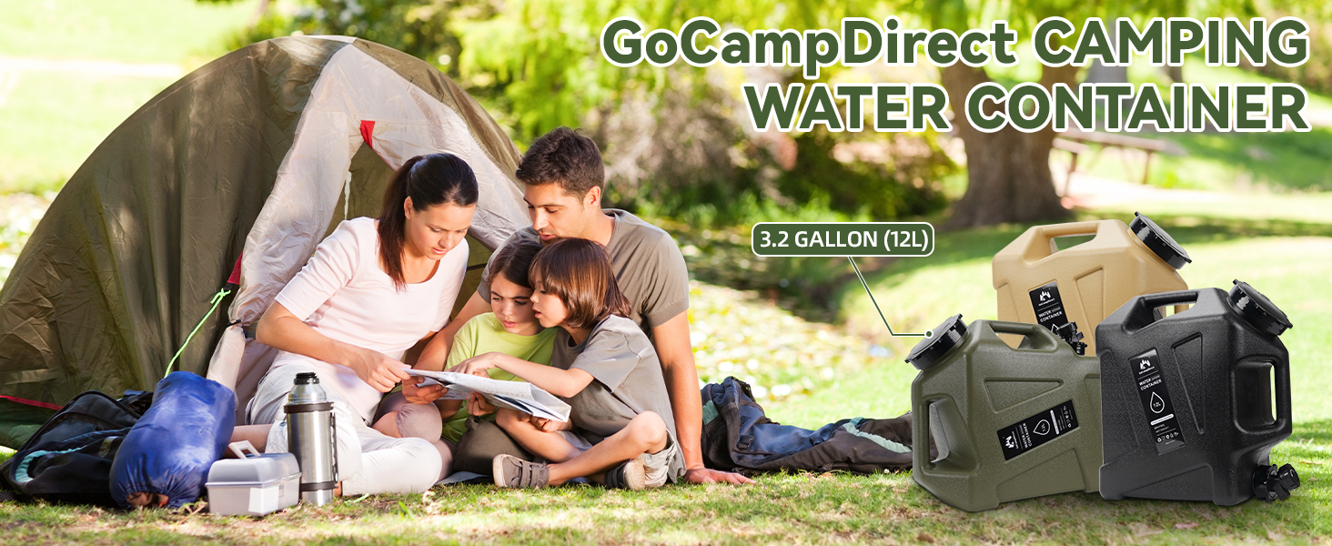 3.2 gallon water jug for camping water storage water container with spigot water tank 