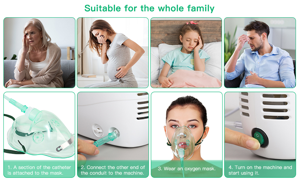 ANSNF 5 Pack Oxygen Face Mask Adult with 6.6' Tube