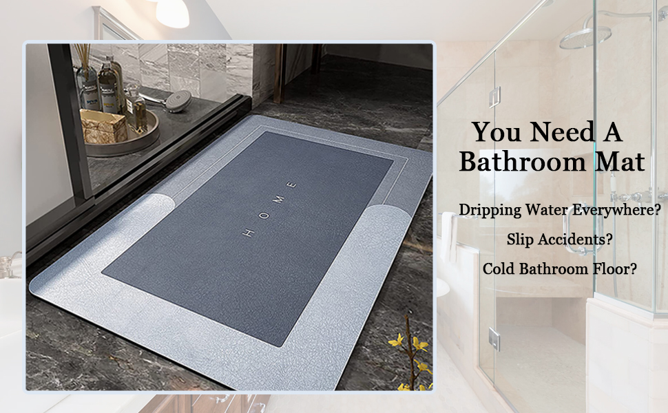 Super Absorbent Floor Mat,2 Pack Quick Drying Microfiber