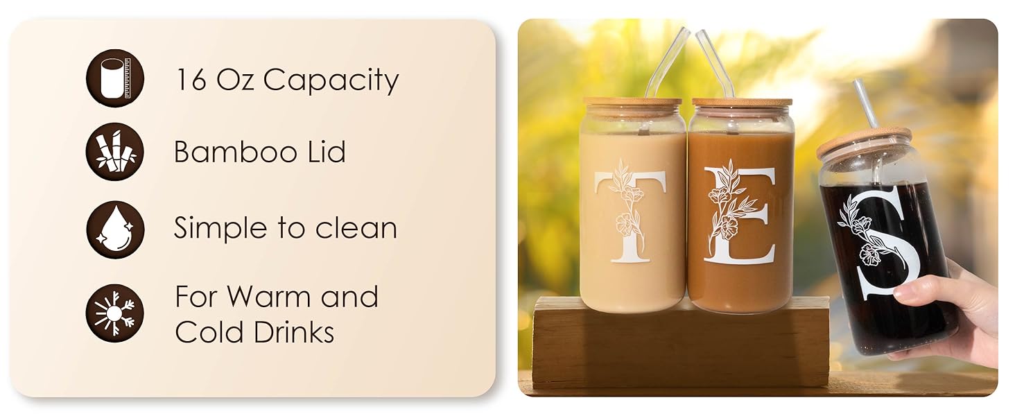 SANDJEST 16 Oz Can Coffee Cups with Lid and Straw