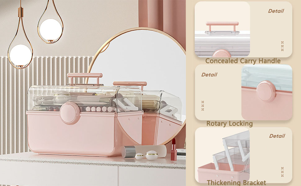 WMM Makeup Storage Organizer, Large Capacity Makeup