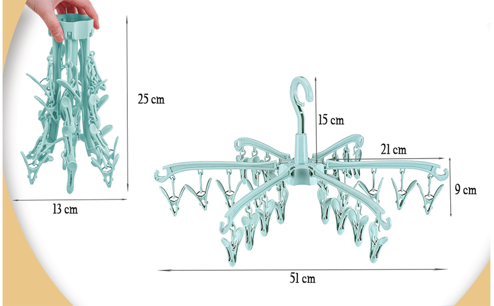 BONYCUST Clothes Airer Drying Rack Laundry Sock Dryer Indoor Folding