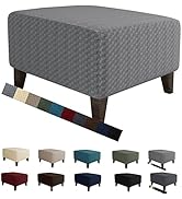 MAXIJIN Newest Jacquard Ottoman Slipcovers Folding Storage Stool Furniture Protector Cover Soft T...