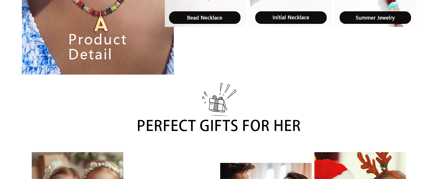 bead initial necklace