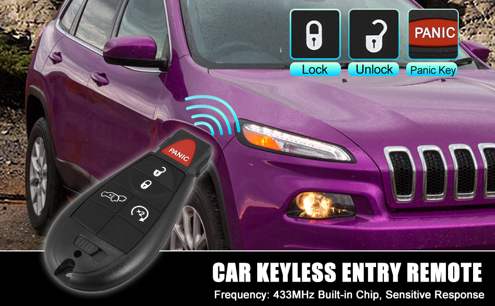 X AUTOHAUX Replacement Keyless Entry Remote Car Key Fob GQ4