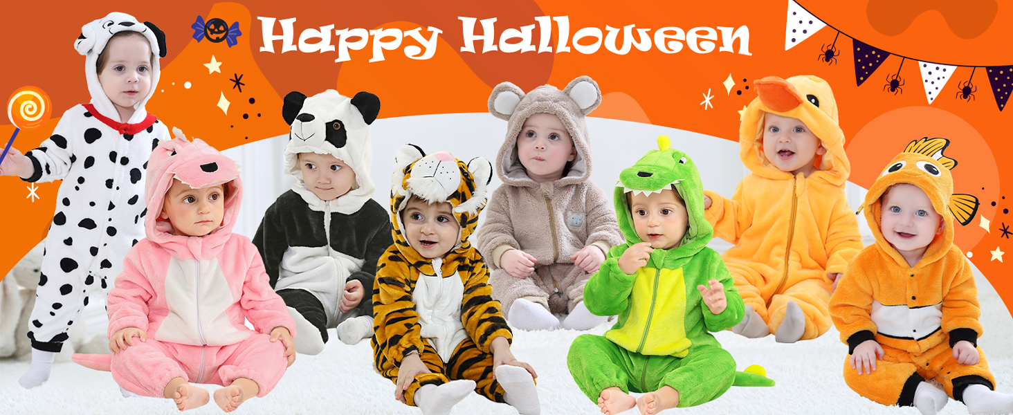 Baby Animal Hooded Romper