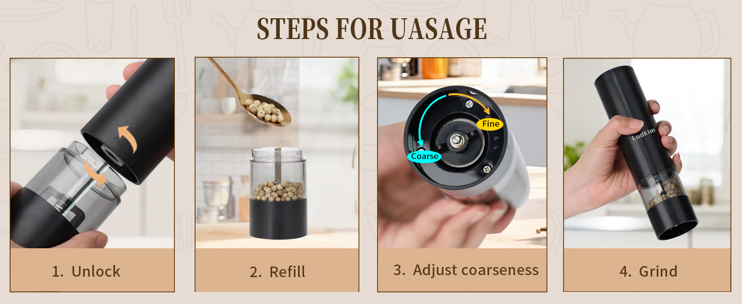 electric pepper and salt mills