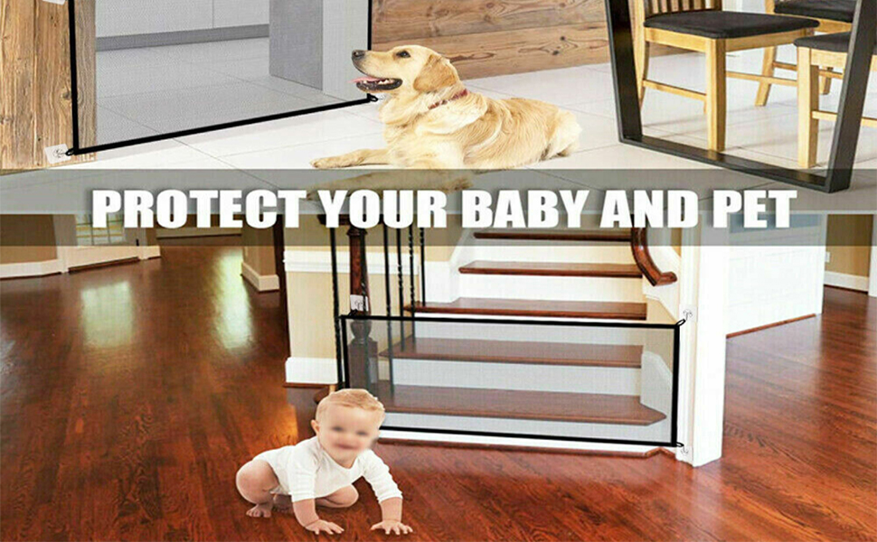 NTEK Magic Gate for Dogs Portable Folding Safety Stair Gate Safe