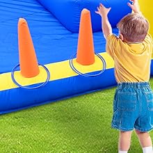 SL2514, Wellfuntime, water slides for kids backyard, ring toss game