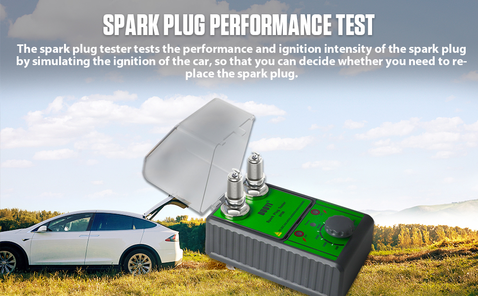 Car Spark Plug Tester Dual Holes Spark Tester Working Frequency 500