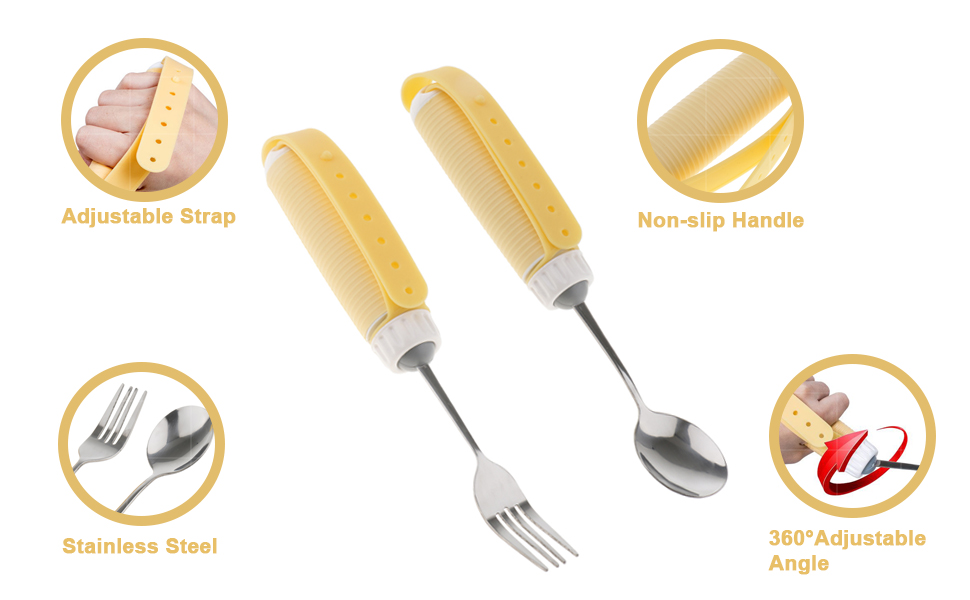 Weighted Adaptive Utensils for Hand Tremors Swivel Spoons