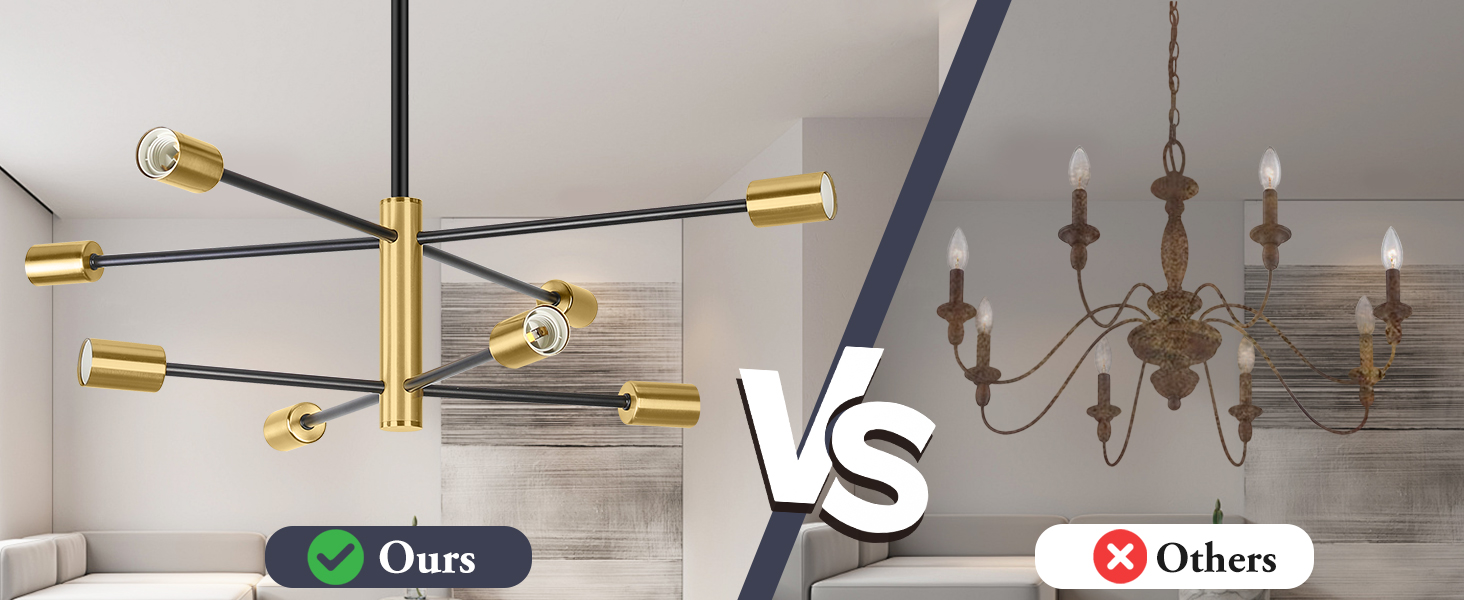 black and gold chandeliers