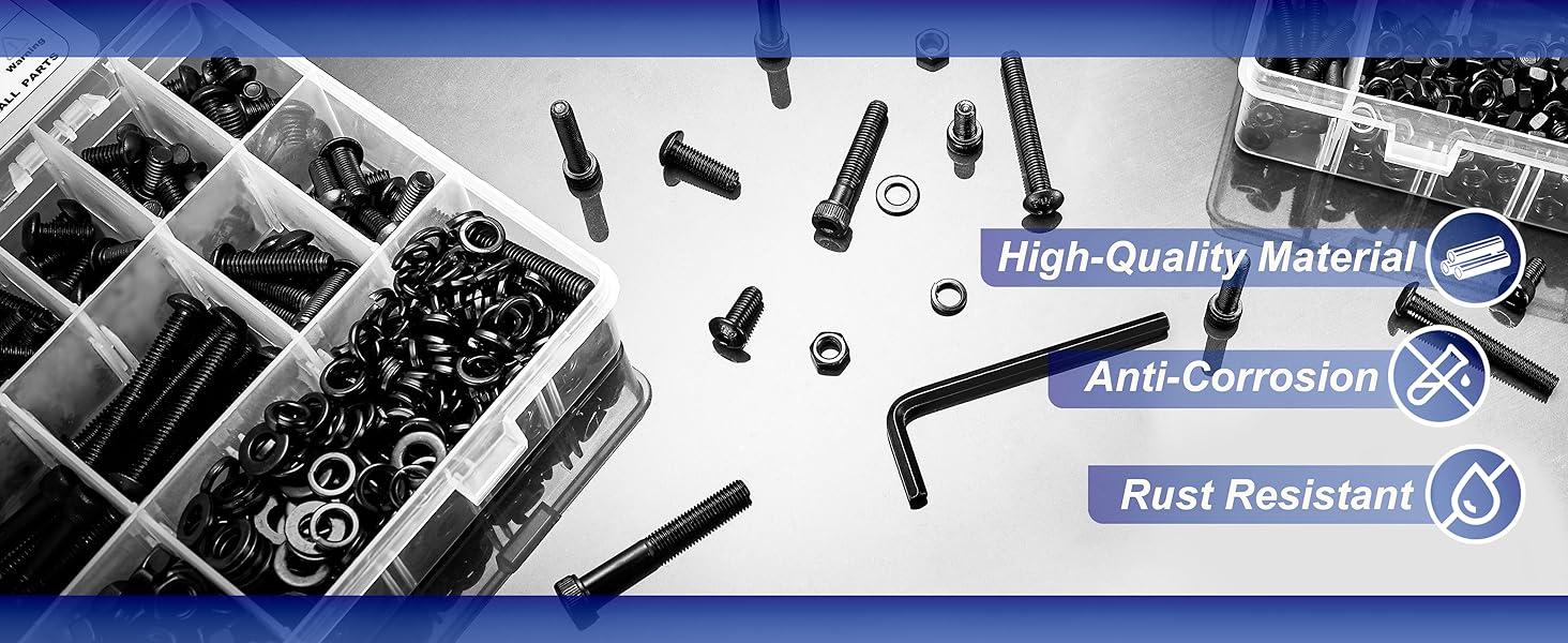 Screw Kit with Nuts Lock & Flat Washers