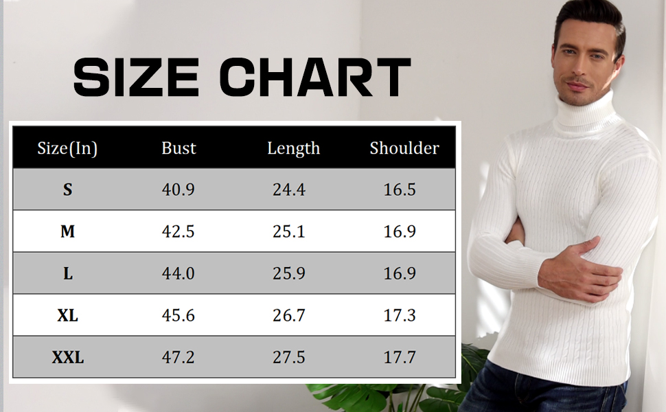 Mens Jumper Slim Fit High Roll Neck Knitted