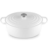 Le Creuset Enameled Cast Iron Signature Oval Dutch Oven, 8 qt., White