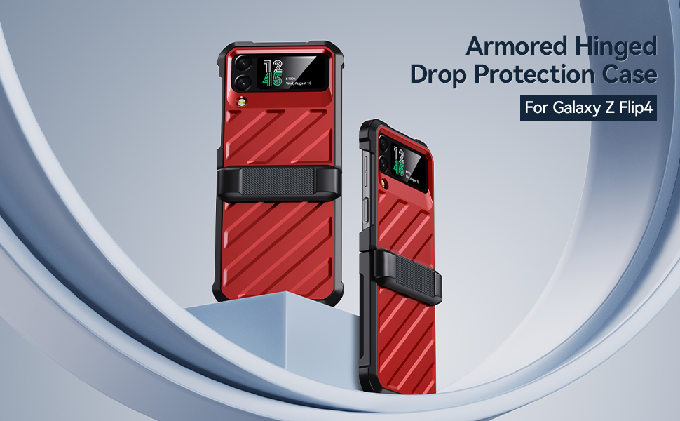 Vizvera Case for Samsung Galaxy Z Flip 4 with Matte Hinge Protection Z