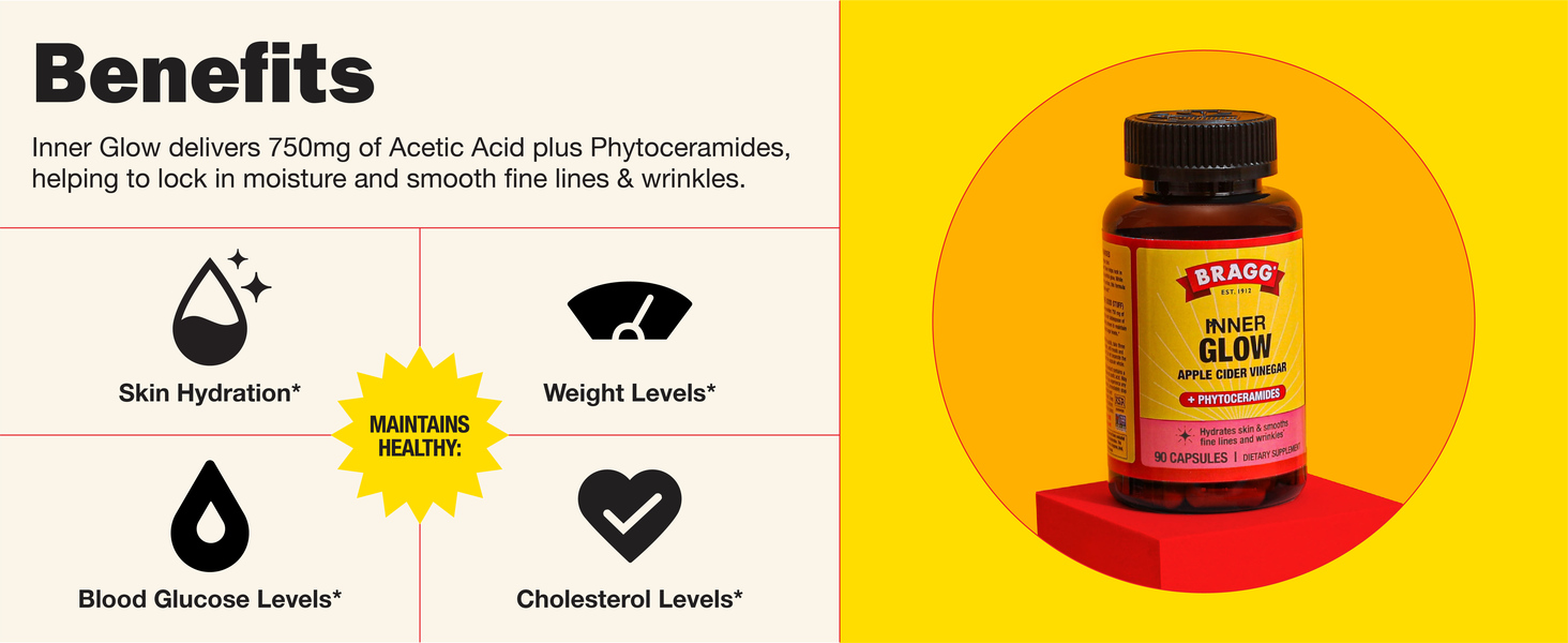 Bragg Inner Glow Apple Cider Vinegar and Phytoceramide