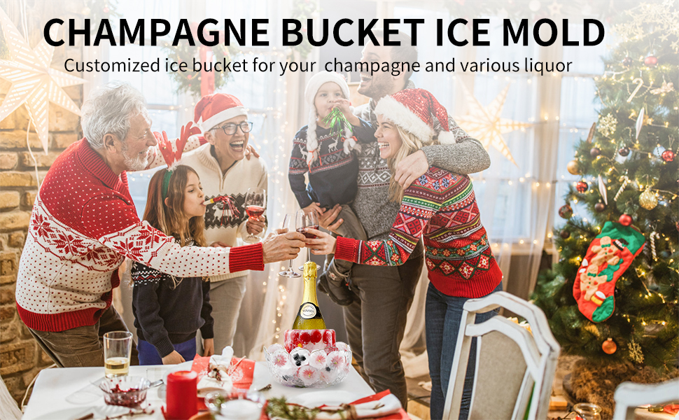 Champagne Bucket Ice Mold Customized Unique Ice Bucket