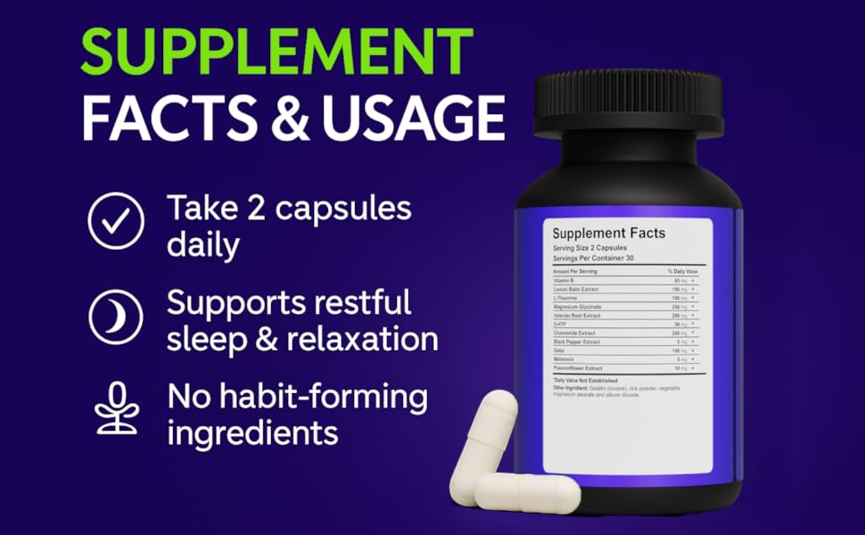 Mood & Sleep supplement facts