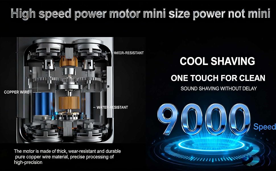 Portable Rotary Dual Ring Electric Shaver