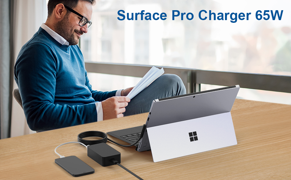 15V 4A Surface Pro Charger 65W for Microsoft Surface Pro 9/8/7+/7/6/5/4/3/X