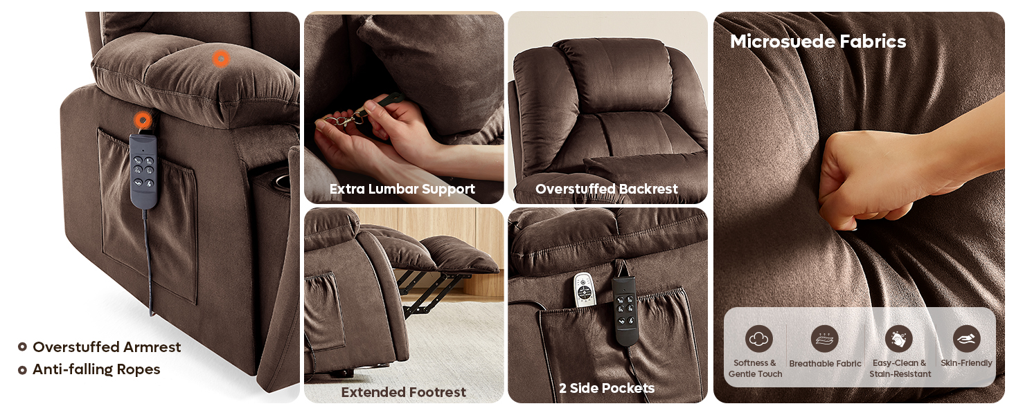 Bestier Oversized Power Lift Recliner Chair