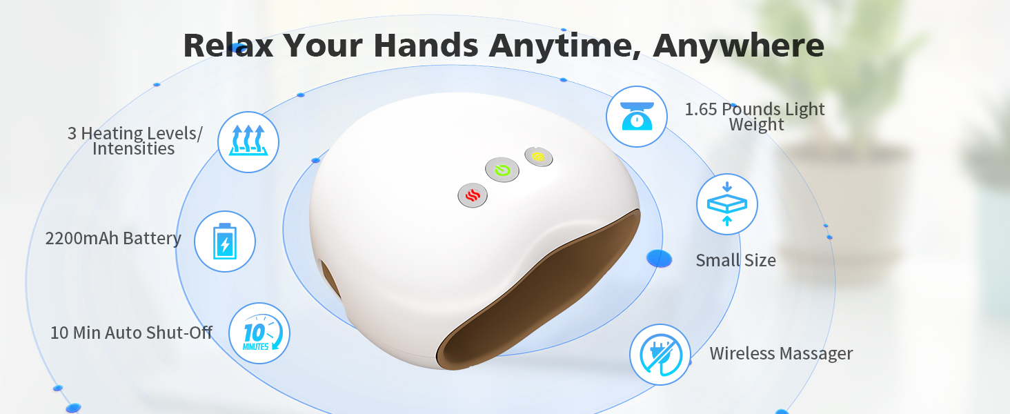 nowwish hand massager with heat and compression