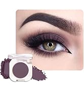 FeiCuiYun Single Matte Eye Shadow Palette Makeup, Eggplant Matte Eyeshadow for Women, Monochrome ...