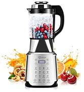ASH01-S 1200W Stainless Steel Blender for kitchen with Heating, Adjustable Speed, Heat-Resistant ...