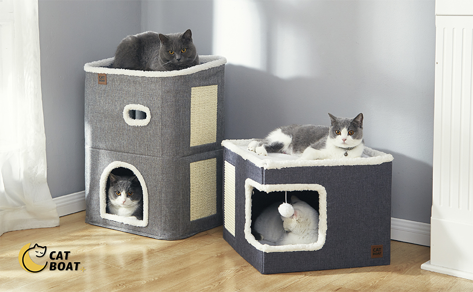 cat cube  bed