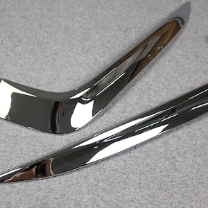 RQING for Honda Civic 10th 2016 2017 2018 Chrome Front Fog Light Cover Trims