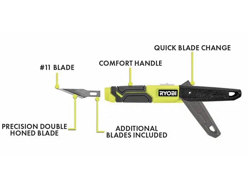 Power Cutter and Knife Bundle with Ryobi Cordless Cutter, Quick Change