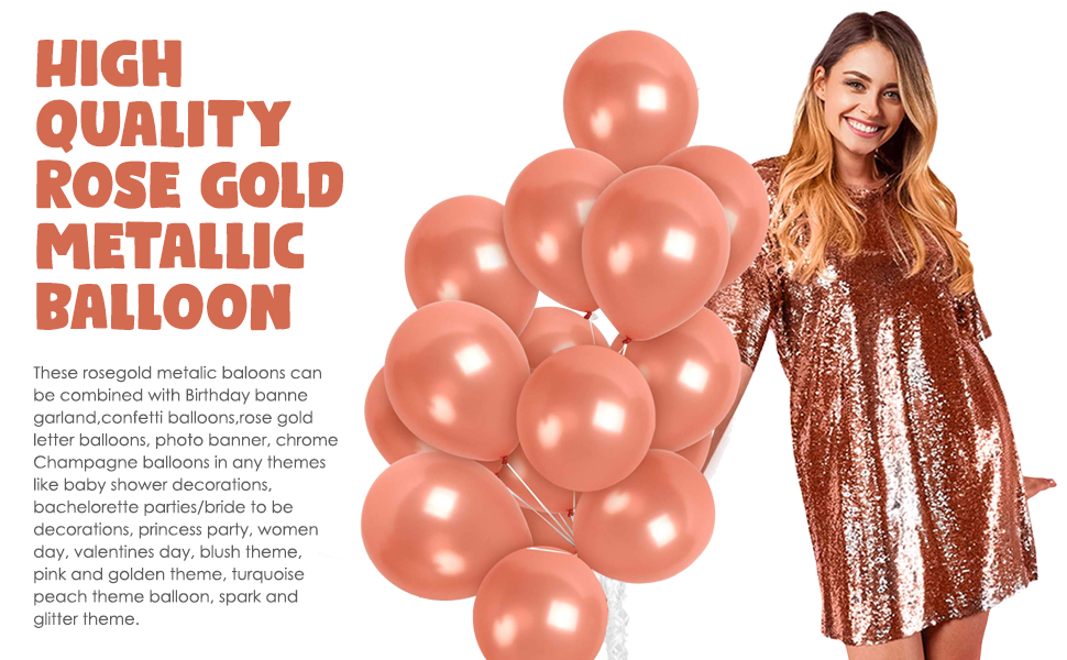 Bouquet Ballons Baudruche Rose Gold & Or