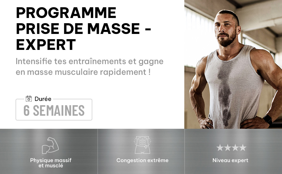 programme prise de masse expert intensite masse musculaire physique massif musculation