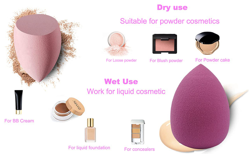 YBVABE Premium Makeup sponge Beauty Sponge for Flawless Blending and