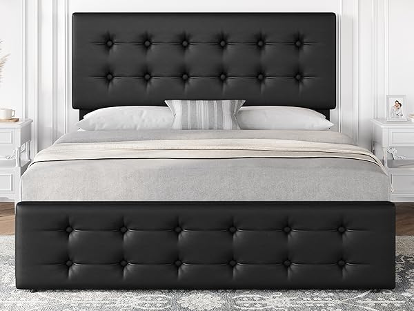 Amazon.com: GAOMON Full Size Bed Frame with 4 Storage