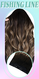 fishing line hair extensions