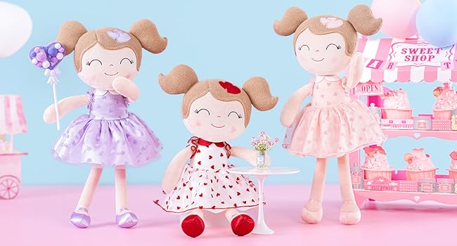 Amazon.com: Gloveleya Baby Doll Gifts Plush Curly Girl Toys