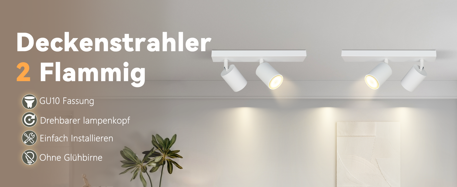 eine Deckenschienenbeleuchtung mit weißem Hintergrund