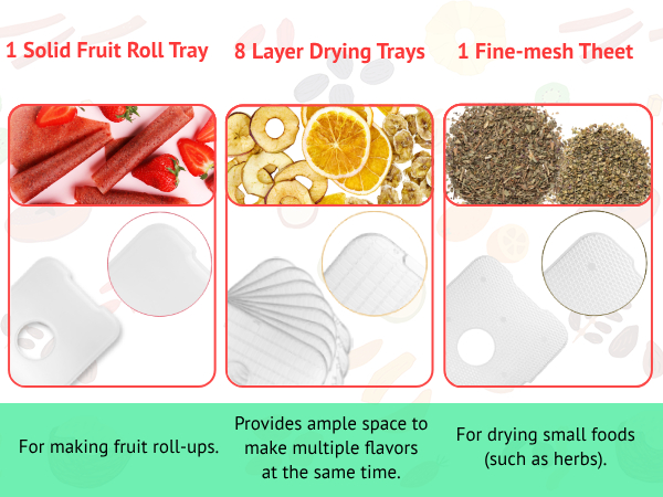 The Accessories of Food Dehydrator Machine
