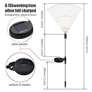 solar firework light working time
