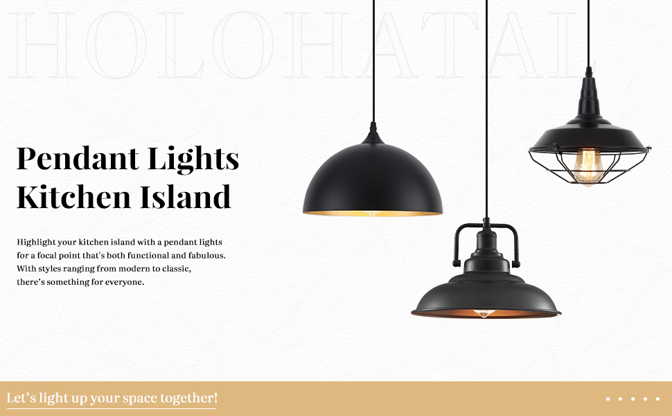 black pendant light