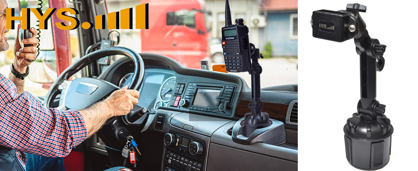 HYS Cup Holder Walkie Talkie Clip Mount, Cup Handheld Radio