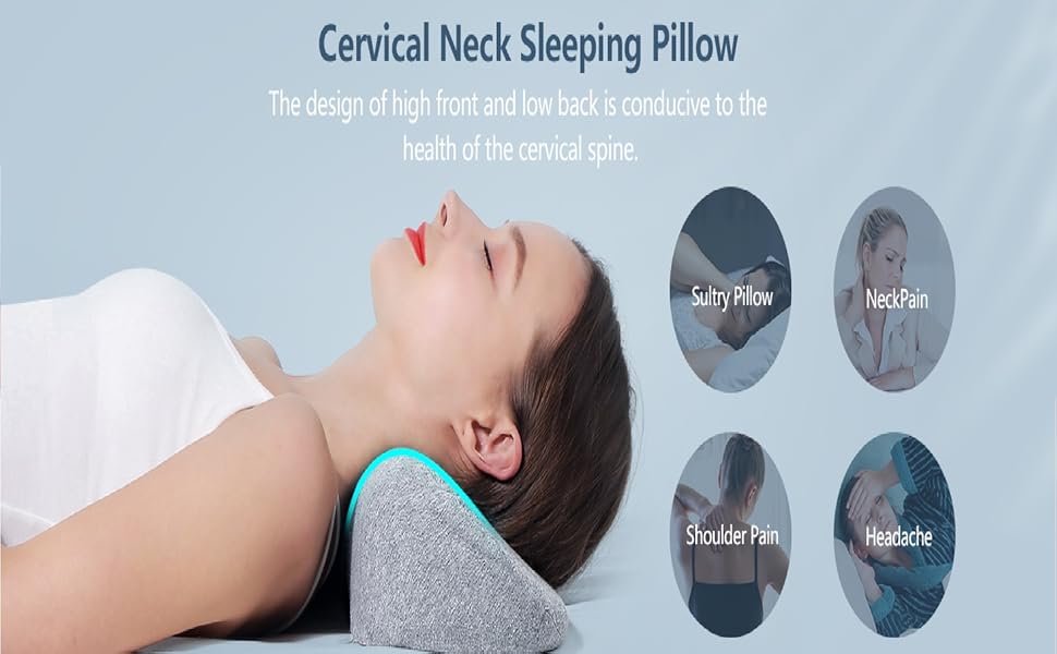 Paybox Cervical Neck Pillow for Sleeping, Memory Foam Pillow Neck