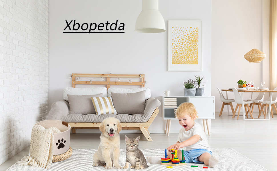 small cotton rope storage basket grey room organizers dog toy storage basket