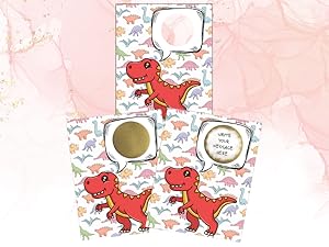 Dinosaur, valentine scratch off cards, custom message, gifts for boyfriend, date night ideas